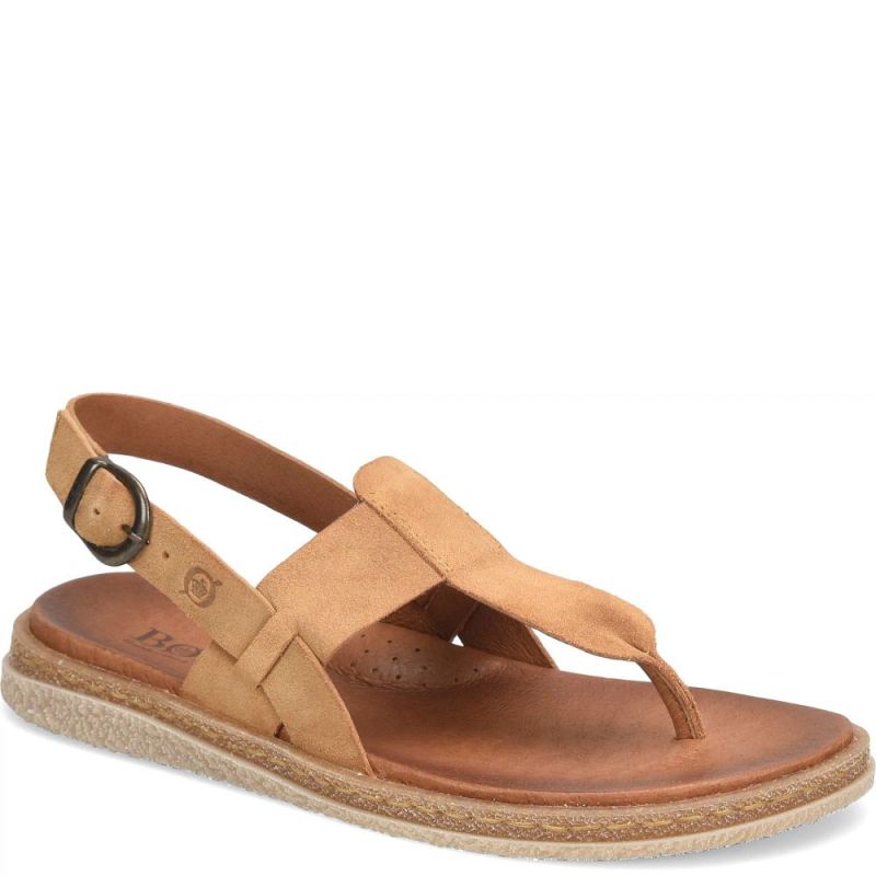 Born Women's Cammie Sandals - Camel Suede (Tan)