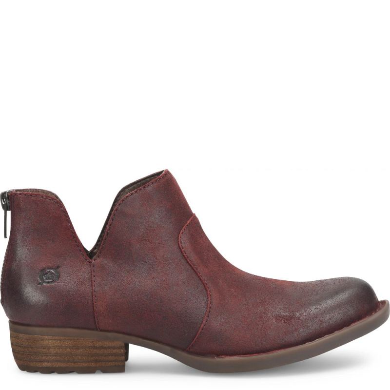 Born Women's Kerri Boots - Dark Brick Distressed (Red)