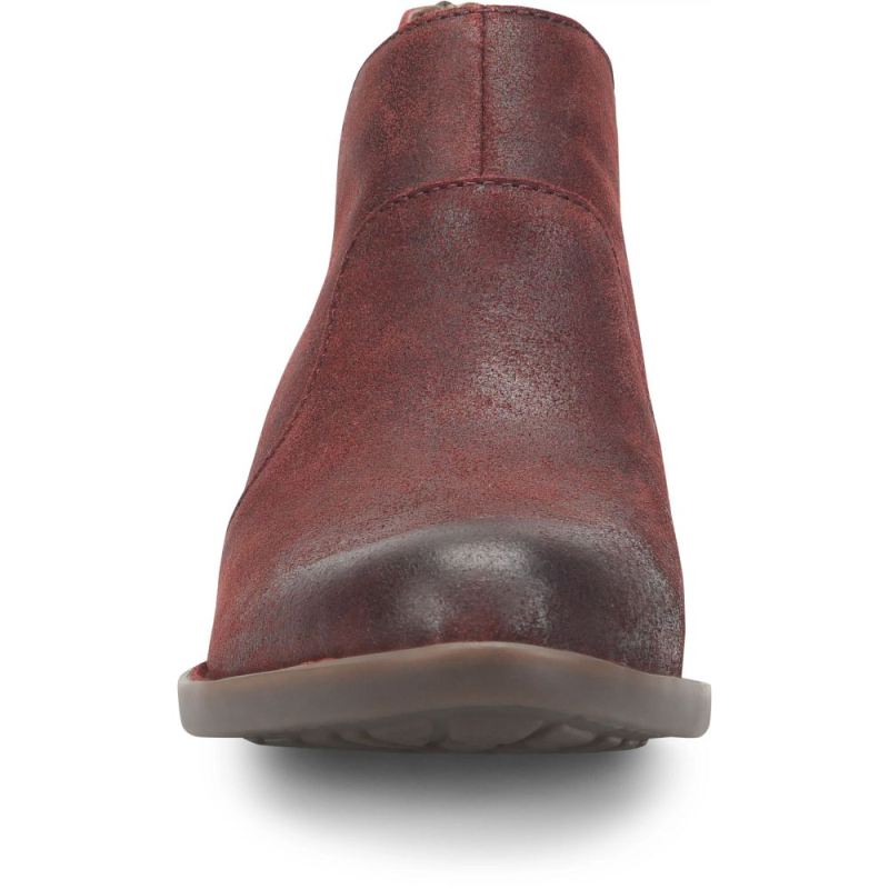 Born Women's Kerri Boots - Dark Brick Distressed (Red)