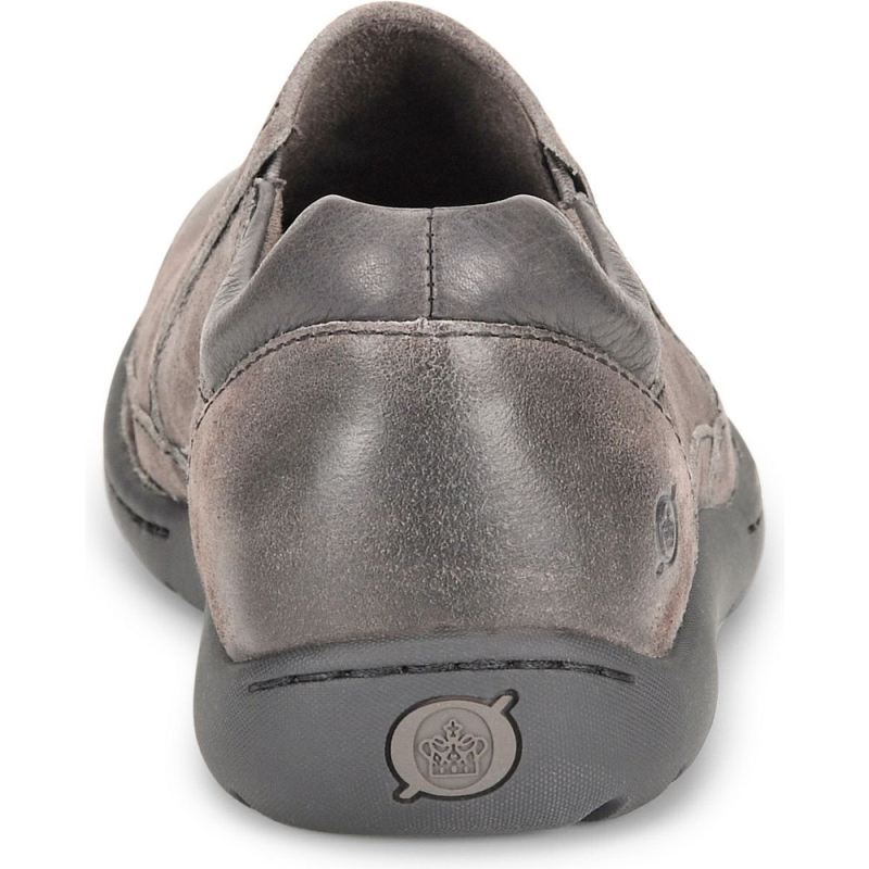 Born Men's Nigel Slip On Slip-Ons & Lace-Ups - Grey Combo Distre