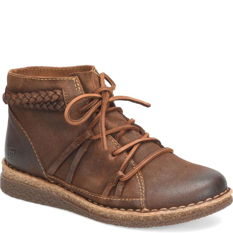 Born Women's Temple II Boots - Glazed Ginger Distressed (Brown)
