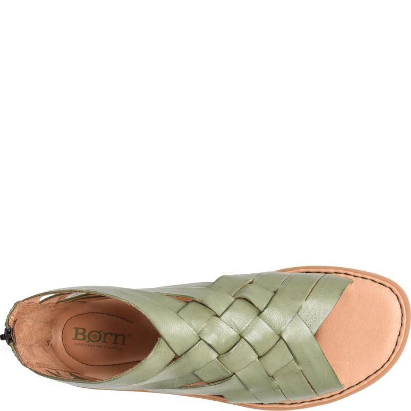 Born Women's Iwa Woven Sandals - Olivea Green (Green)