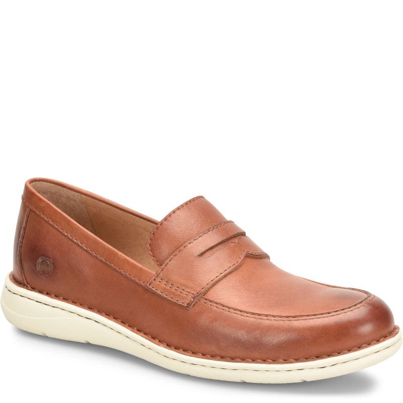 Born Men's Taylor Slip-Ons & Lace-Ups - Cognac (Brown)