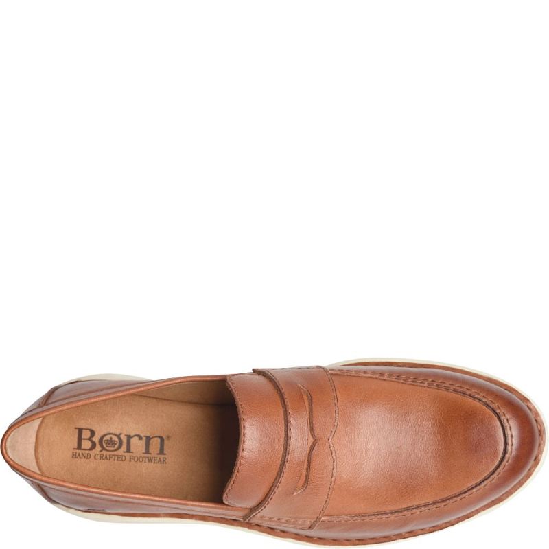 Born Men's Taylor Slip-Ons & Lace-Ups - Cognac (Brown)