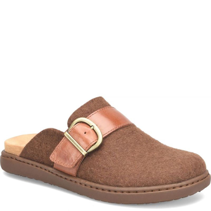 Born Women's Lia Clogs - Cognac Felt Combo (Brown)