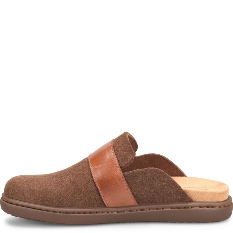 Born Women's Lia Clogs - Cognac Felt Combo (Brown)