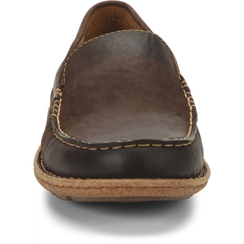 Born Men's Naldo Slip-Ons & Lace-Ups - Dark Brown Nubuck (Brown)