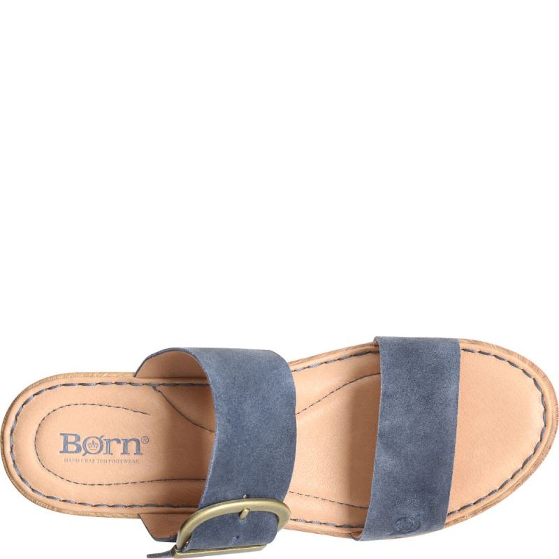 Born Women's Emily Sandals - Light Jeans Distressed (Blue)