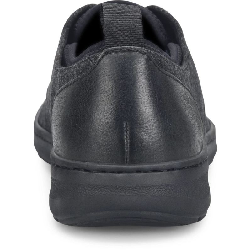 Born Men's Marcus Slip-Ons & Lace-Ups - Dark Charcoal Wool Combo