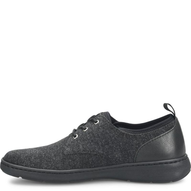 Born Men's Marcus Slip-Ons & Lace-Ups - Dark Charcoal Wool Combo