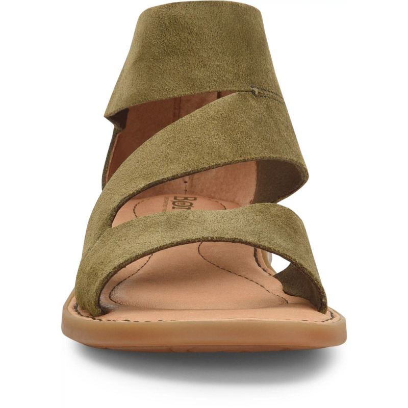 Born Women's Irie Sandals - Army Green Suede (Green)