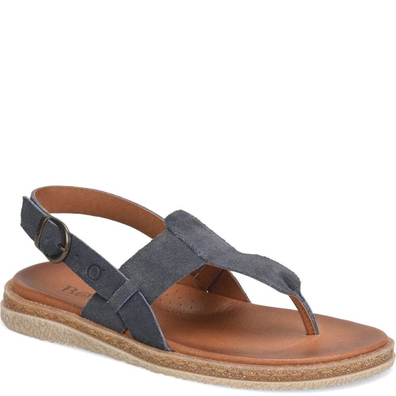 Born Women's Cammie Sandals - Dark Jeans Suede (Blue)