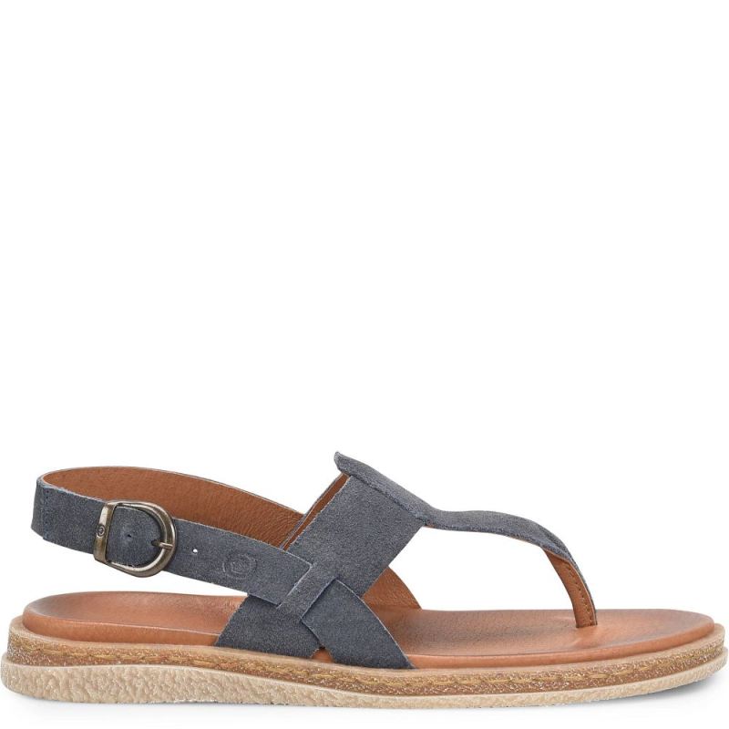 Born Women's Cammie Sandals - Dark Jeans Suede (Blue)