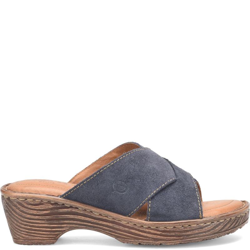 Born Women's Teayo Basic Sandals - Navy Indigo Distressed (Blue)