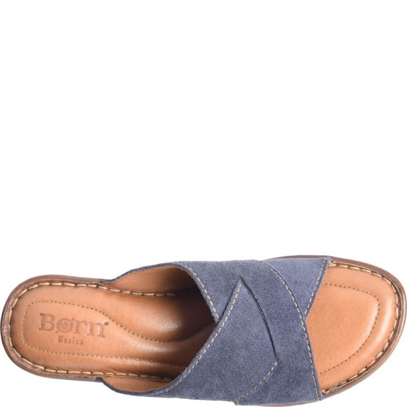 Born Women's Teayo Basic Sandals - Navy Indigo Distressed (Blue)