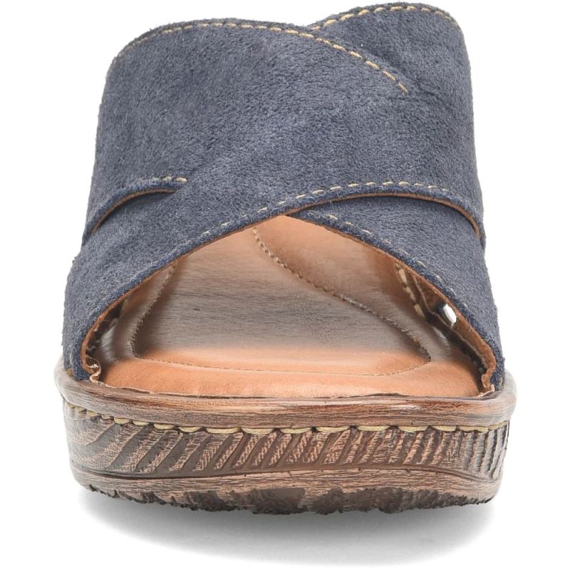 Born Women's Teayo Basic Sandals - Navy Indigo Distressed (Blue)