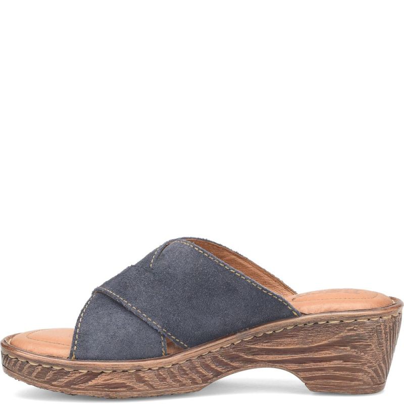 Born Women's Teayo Basic Sandals - Navy Indigo Distressed (Blue)