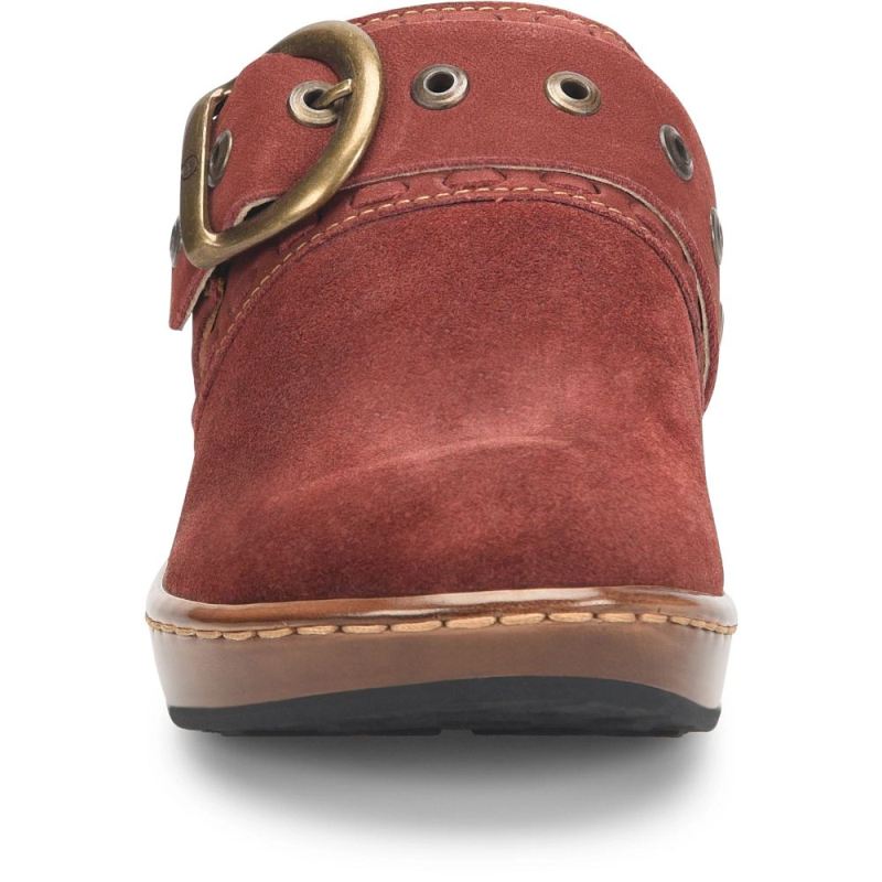 Born Women's Banyan Clogs - Dark Brick Distressed (Red)