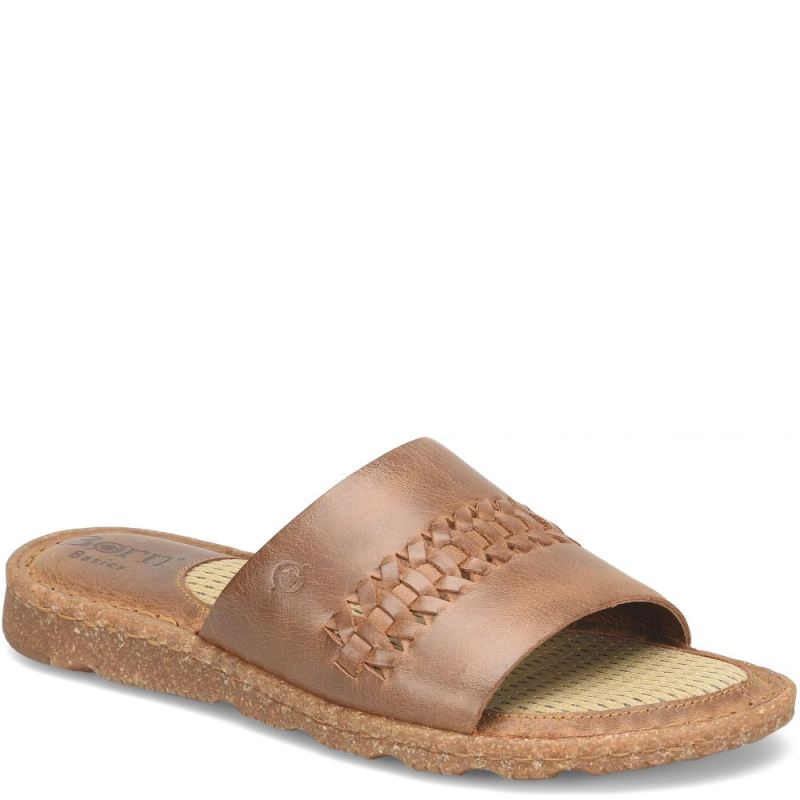 Born Women's Trenza Basic Sandals - Light Tan Woven (Tan)