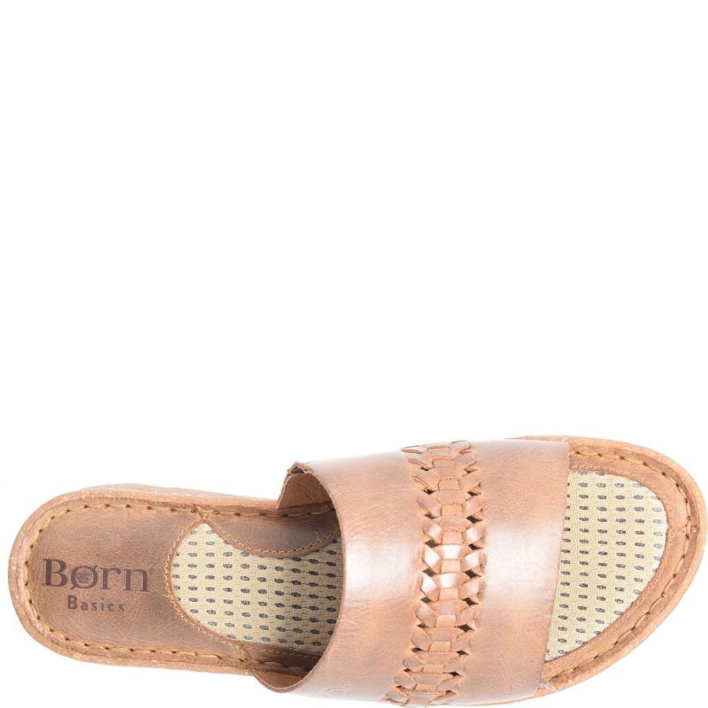 Born Women's Trenza Basic Sandals - Light Tan Woven (Tan)