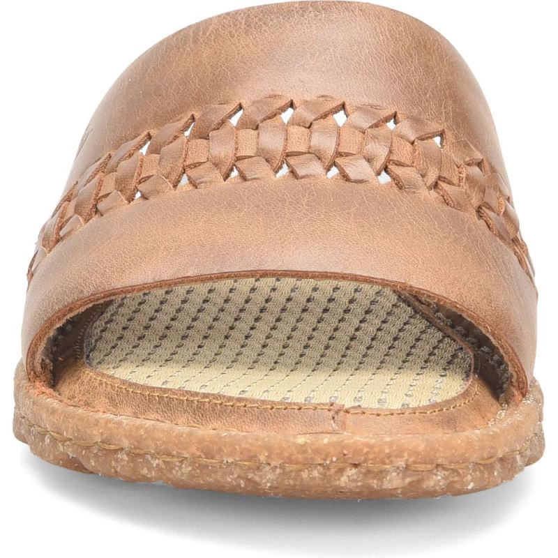 Born Women's Trenza Basic Sandals - Light Tan Woven (Tan)