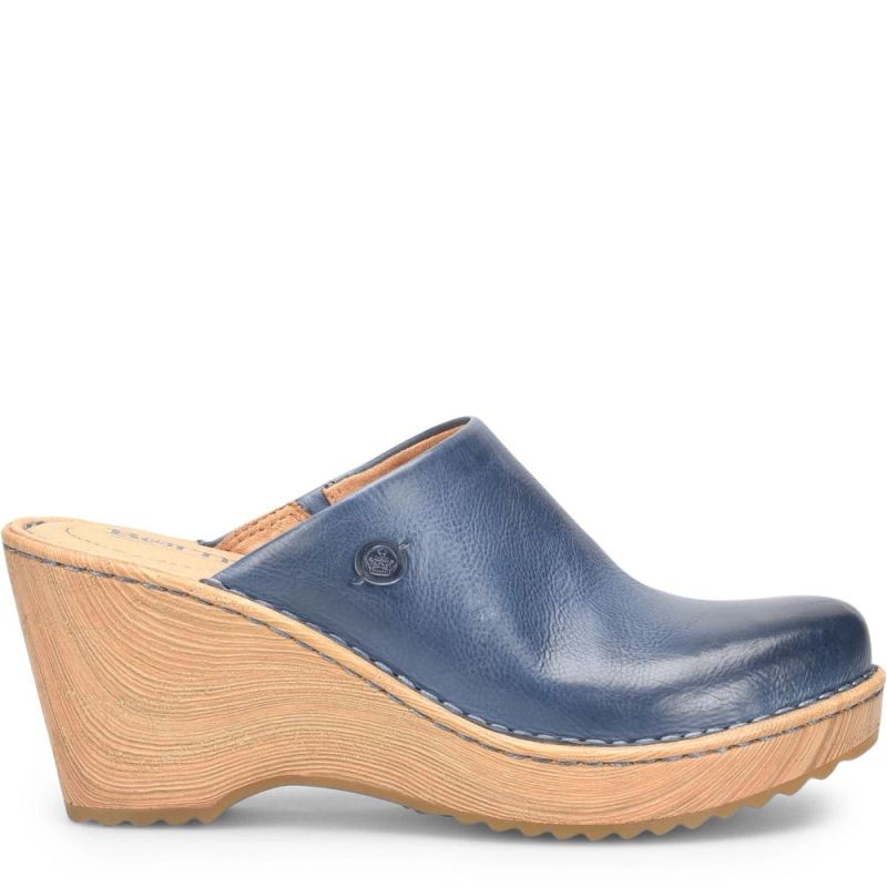 Born Women's Natalie Clogs - Navy (Blue)