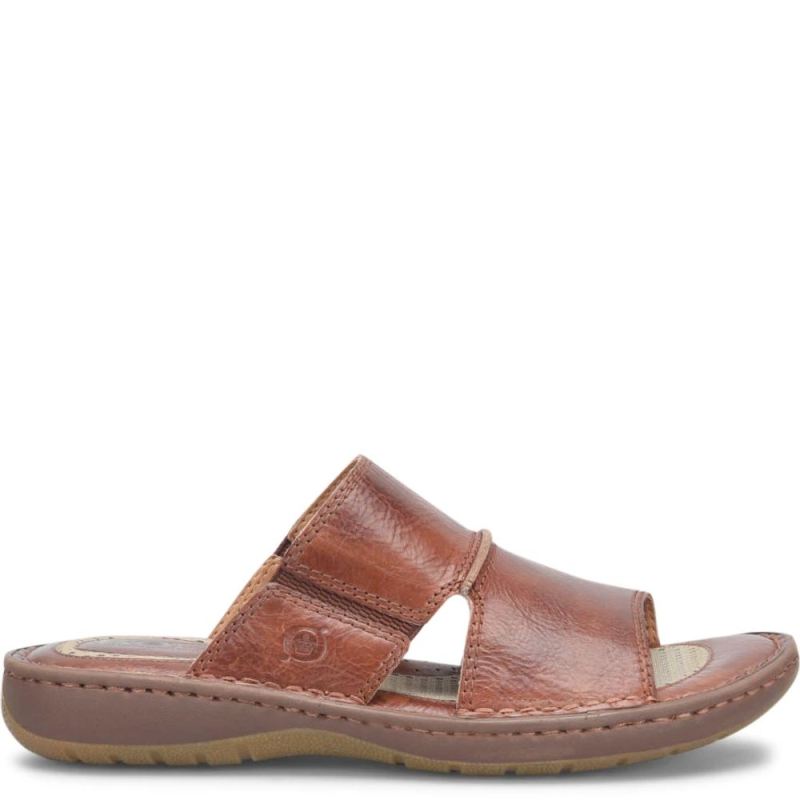 Born Men's Flores Sandals - Dark Tan Bourbon (Brown)