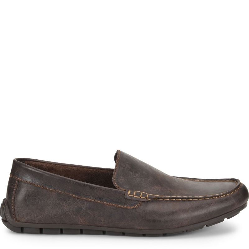 Born Men's Allan Slip-Ons & Lace-Ups - Dark Sea Lion (Brown)