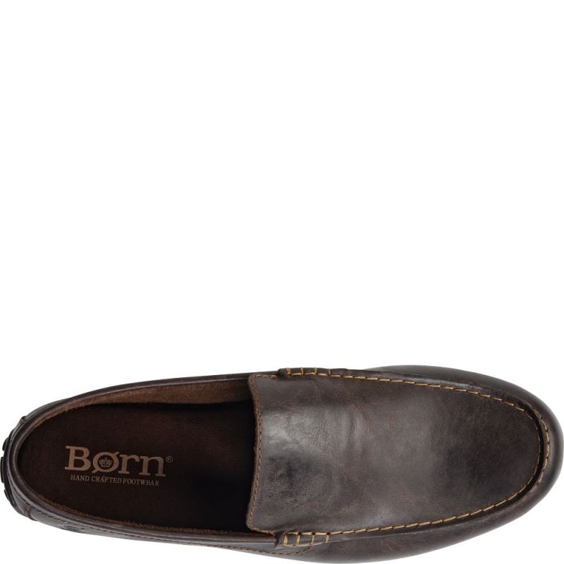 Born Men's Allan Slip-Ons & Lace-Ups - Dark Sea Lion (Brown)